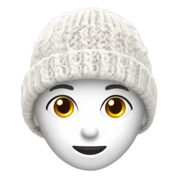 white knitted wool cap piece of clothing sticker