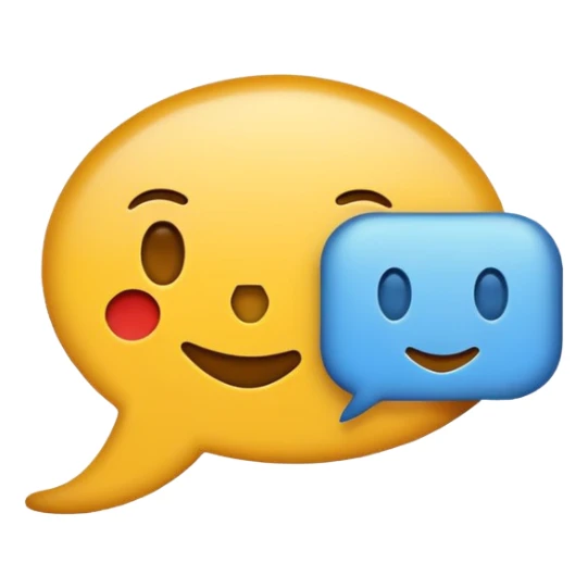 A minimalist emoji-style icon representing wordplay — symbolizing creativity with language. It features an open book or speech bubble merging with playful letters or word fragments, forming a clever visual pun. sticker