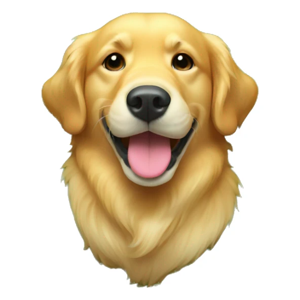 Golden retriever on its back, lying upside down in the grass, looking up  sticker