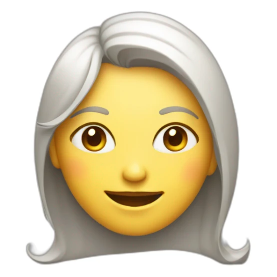 woman with tilted head, closed eyes and Big smil sticker