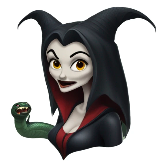 Vampira duende con lengua de serpiente  sticker