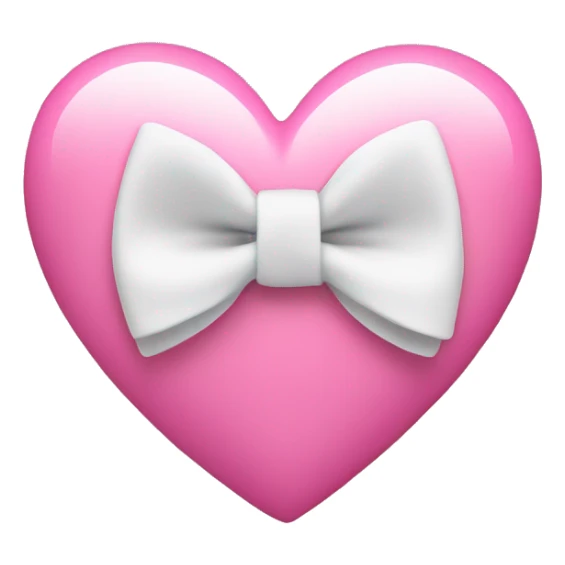Pink heart with white bow tie sticker