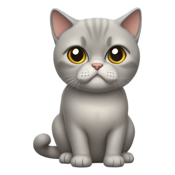 unimpressed british shorthaircat sticker