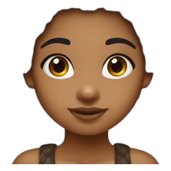 afro hair girl indian mole sticker