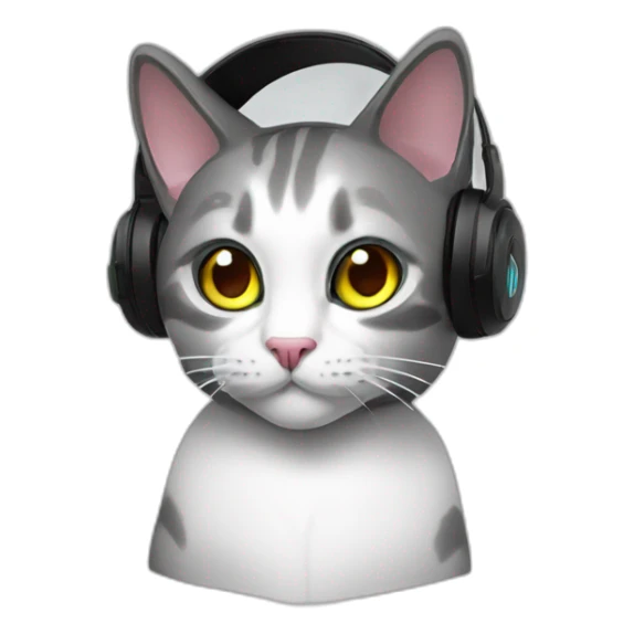 GEEK CAT GAMER RGB HEADSET sticker