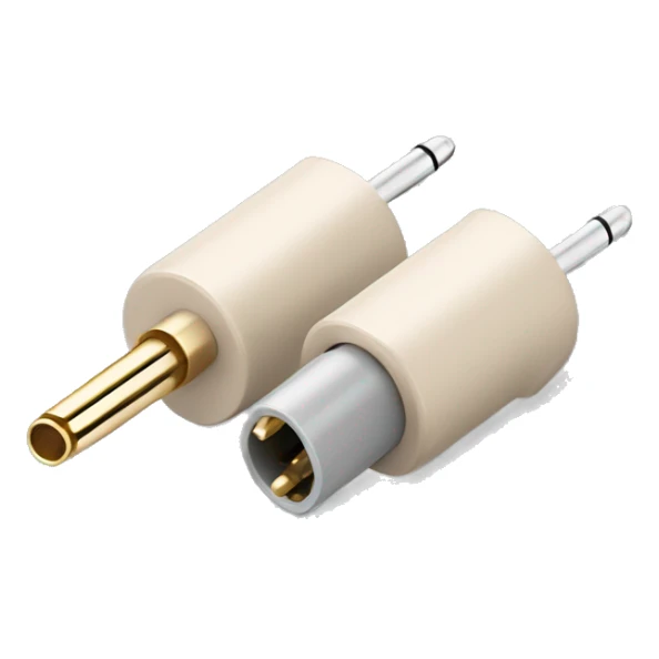 beige stereo adapter mini jack to big jack for headphones  sticker