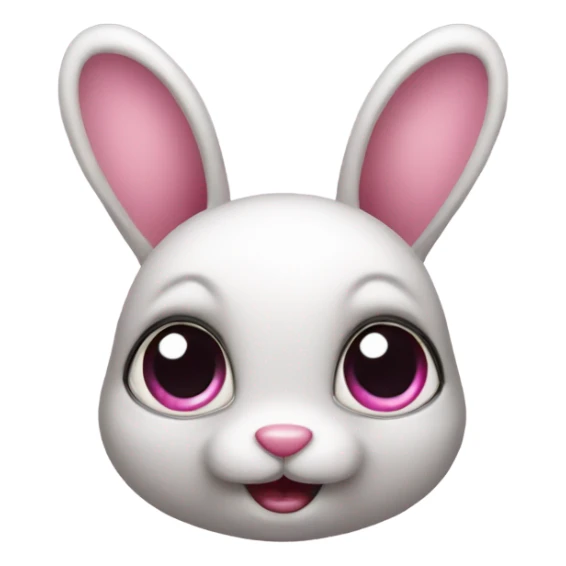 Little bunny with big eyes and pink nose sticker