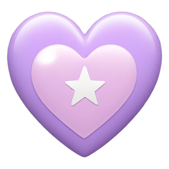 Pastel purple y2k heart with star sticker