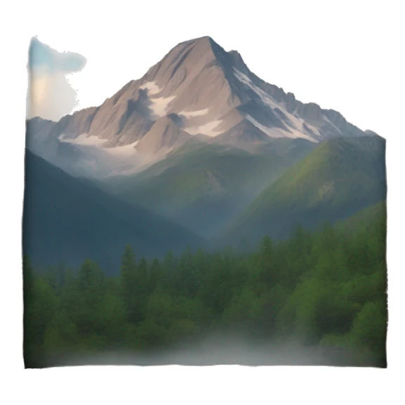 a photo frame of a mountain  sticker