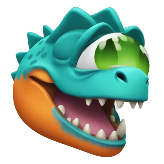 Dinosaur in blippi outfit sticker