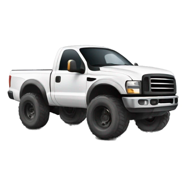 white lifted diesel truck sticker