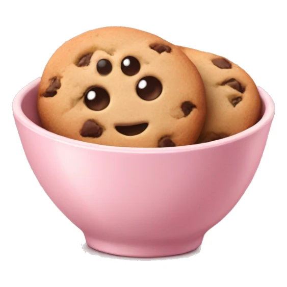Cookies in a soft pink bowl sticker