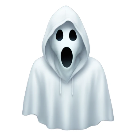 Ghost wearing a hoodie sticker
