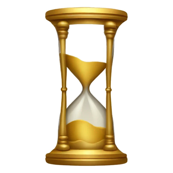 Gilded hourglass reflection of bars sticker
