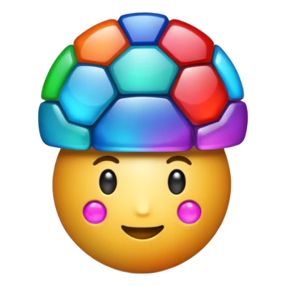 un cerveau comme une boule disco avec une idée sticker