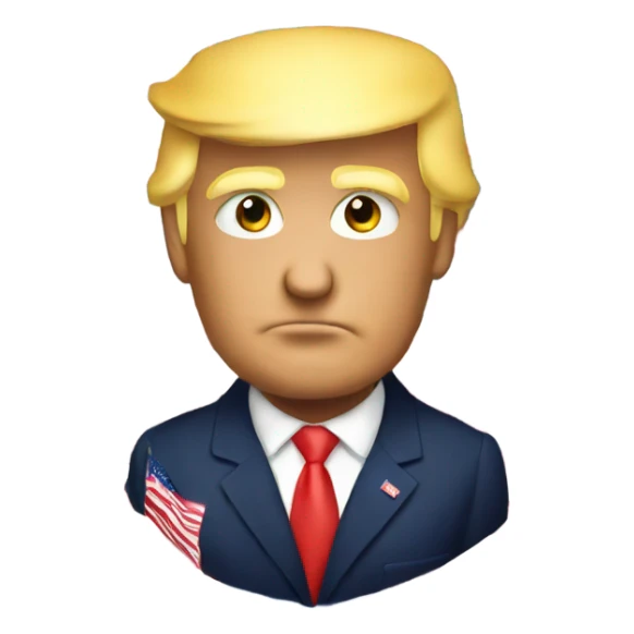 Trump with American flag sticker