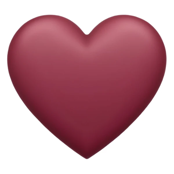 Light burgundy mattee heart emoji sticker