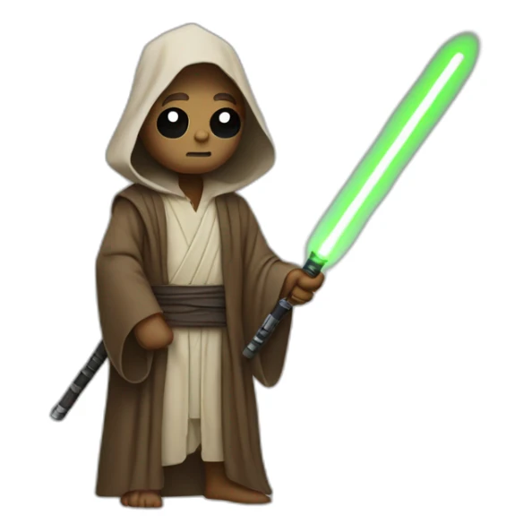 Blind Jedi with a stick instead of lightsaber sticker