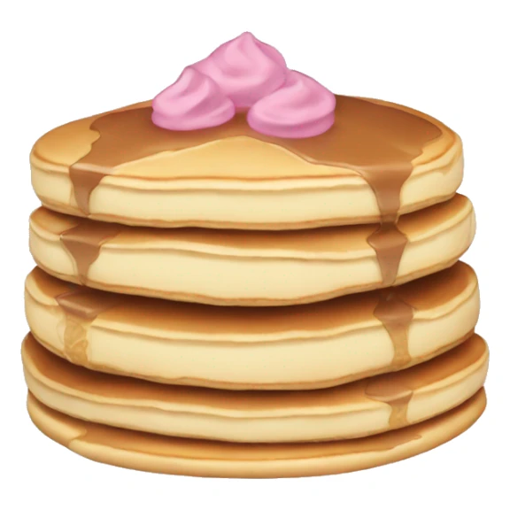 Pastel themed color of a pancake sticker