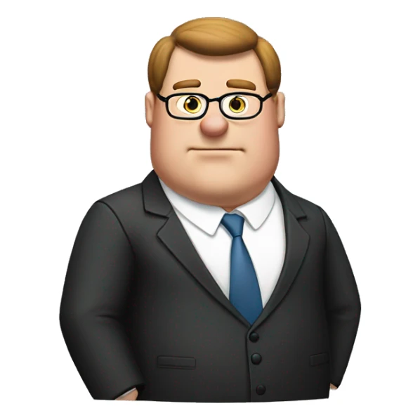 Peter griffin with a business suit on sticker