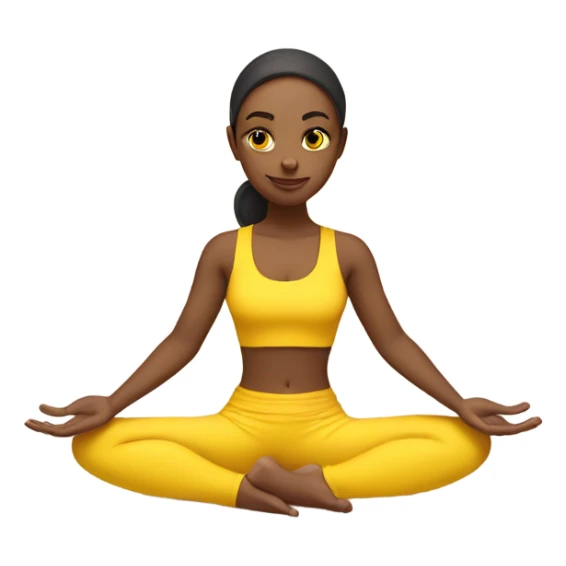 Yoga girl yellow  sticker