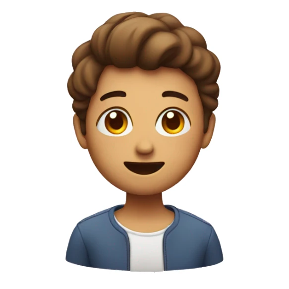 emoji with face and heart sticker