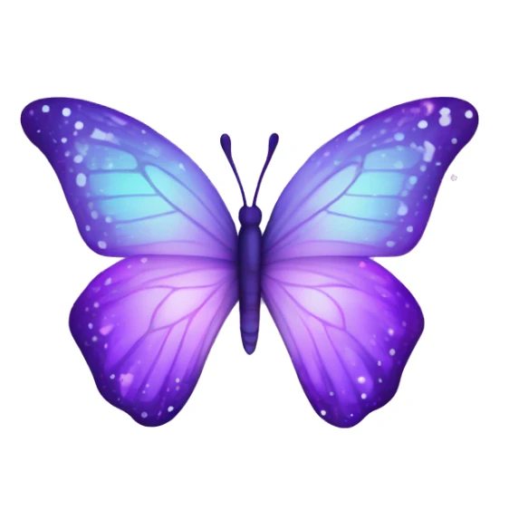 Glowing starry Pastel purple-gradient nebula galaxy butterfly sticker
