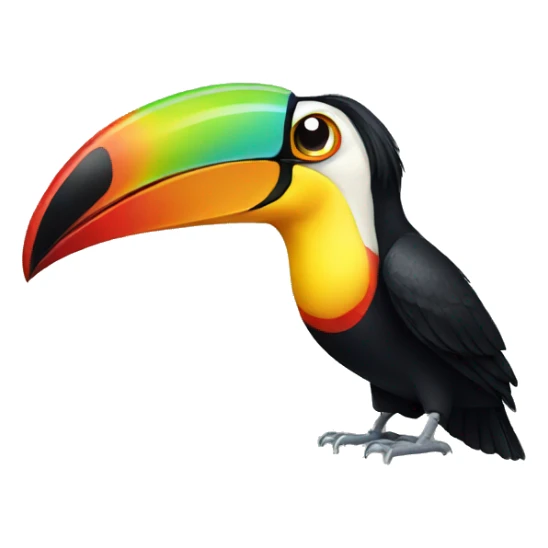 toucan bird with big eyes, right profile sticker