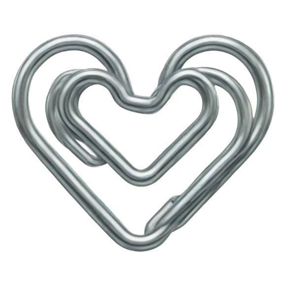 vintage paper clip heart  sticker