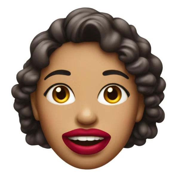 Lipstick Face covered in milk liquid sticker