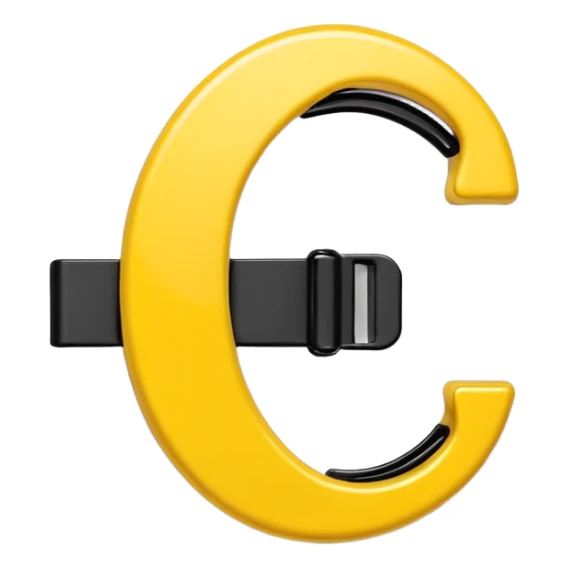 Yellow claw hair clip sticker