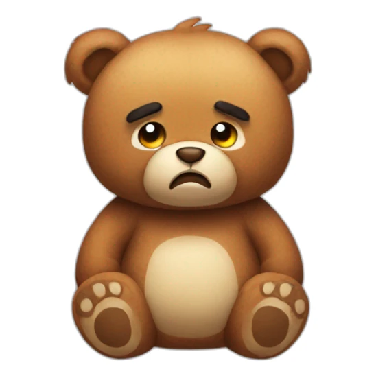 really angry and offended cute cuddly bear toy sticker