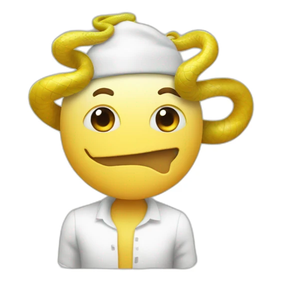 A being with human body and snake head giving thumbs up sticker