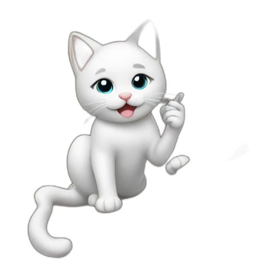 cat working on the roof and talk with phone sticker