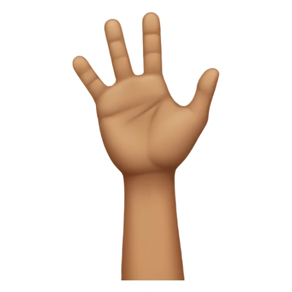 Emoji with arms and doing this sign with their hand 🖖🏽 sticker
