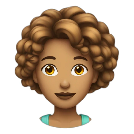 Une femme au cheveux multicolore  sticker