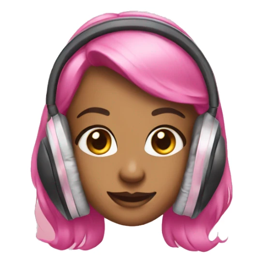 Coquette pink bows on headphones  sticker