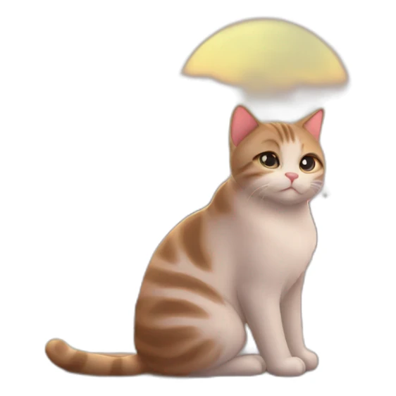 Gatos viendo llover en el atardecer sticker