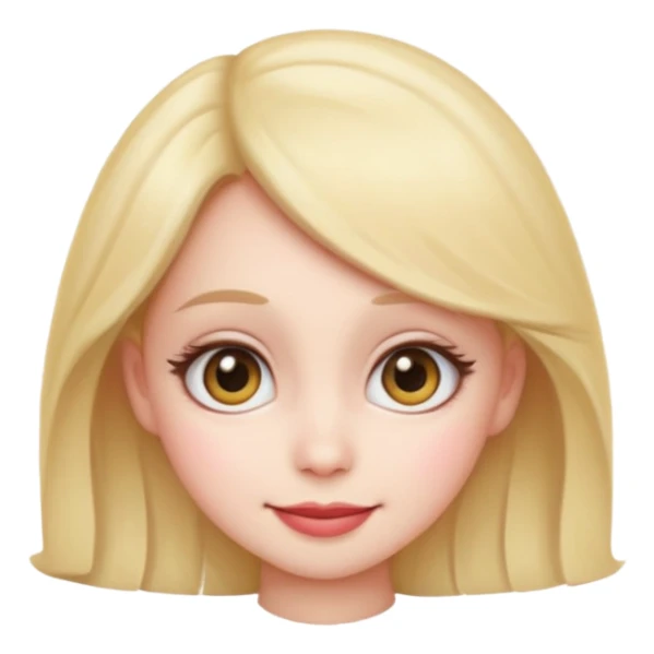 coquette emoji, shy smile, big eyes, blushing sticker