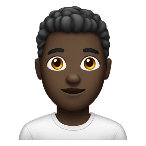 A black man darkskin man with a taper fade sticker