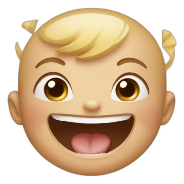 the baby is laughing really loud  sticker