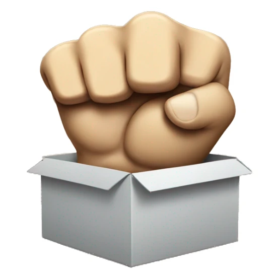 Internet box that raises its fists in the air sticker