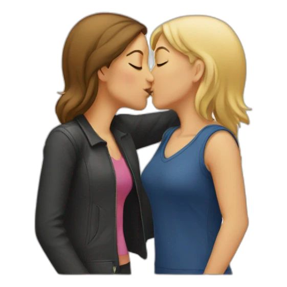 Two woman kissing sticker