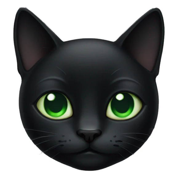 black cat with green eyes  sticker