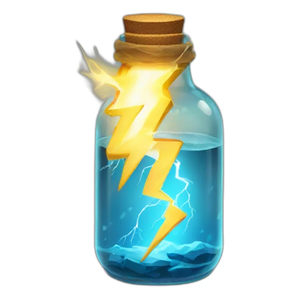 Lightning in a bottle sticker