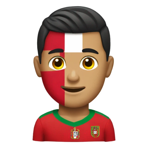 Cristiano ronaldo with the flag of Portugal  sticker