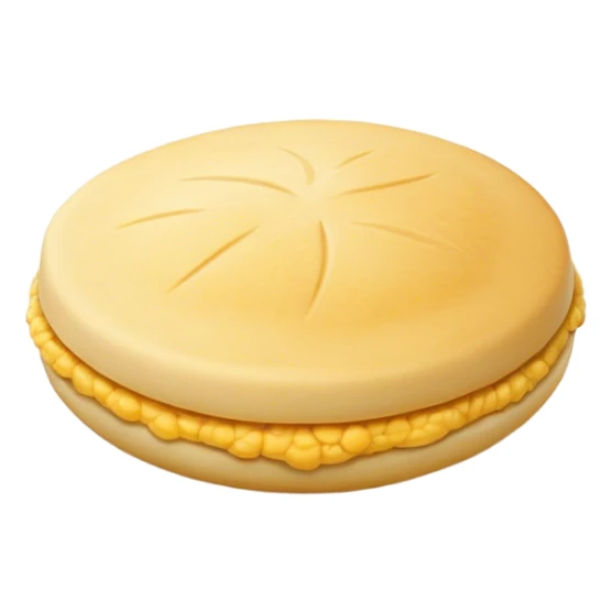 Cinematic Realistic image of a simple, single Colombian arepa, rendered with soft, golden cornmeal textures and delicate, crispy edges, set on a neutral background with gentle, natural lighting that highlights its traditional, comforting simplicity. sticker