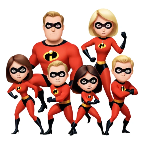 Incredibles superhero family sticker
