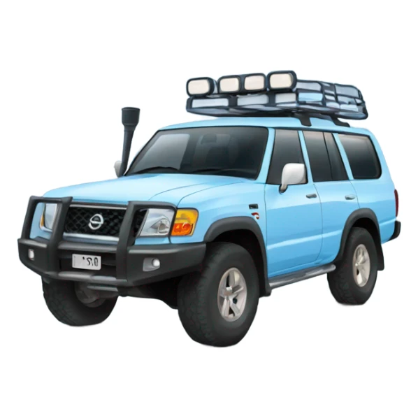 4WD baby blue Nissan patrol gq  sticker