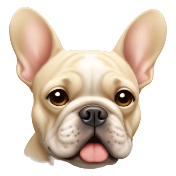 A beige French Bulldog  sticker